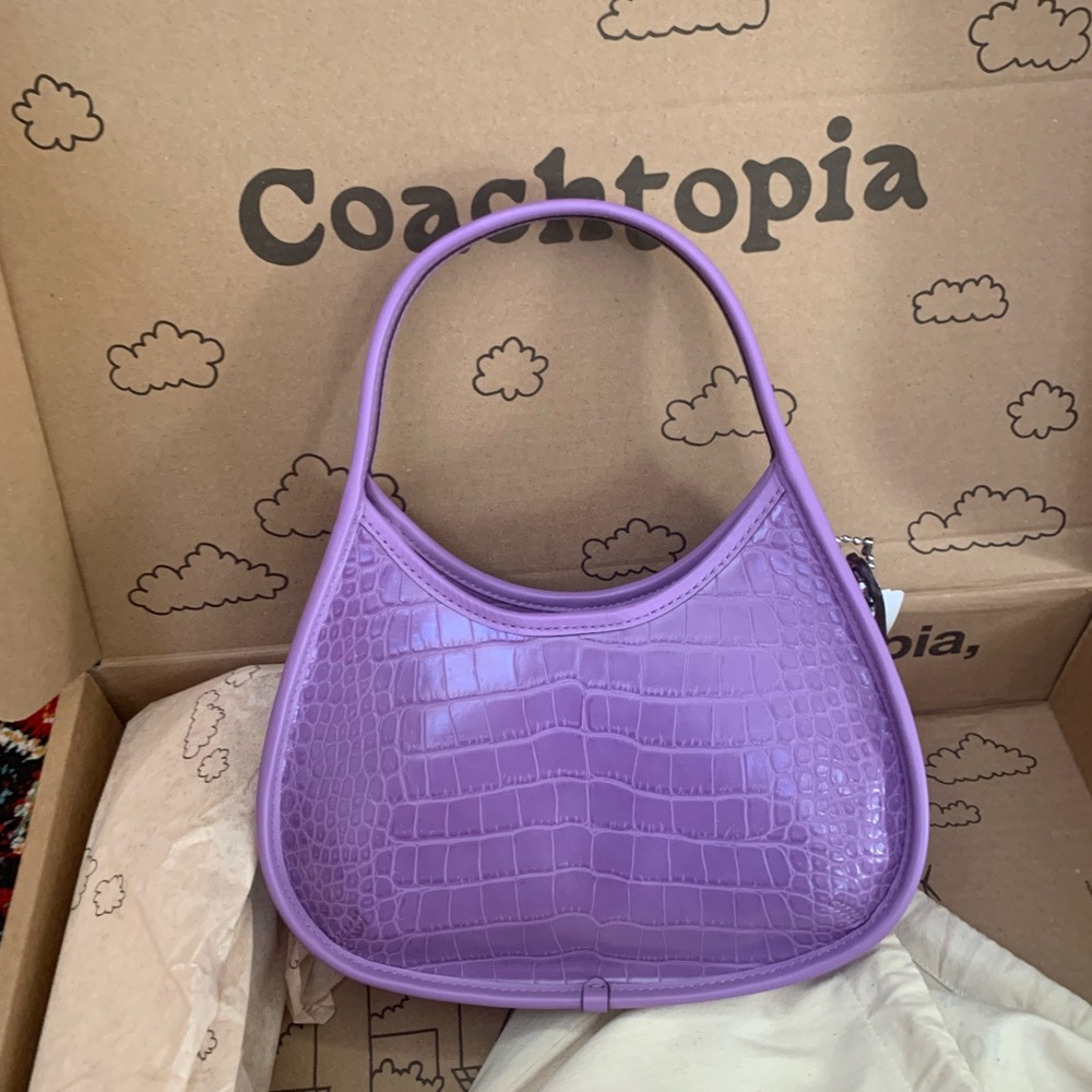 Coach Elegant Purple Shoulder Bag - Picture 12 of 13